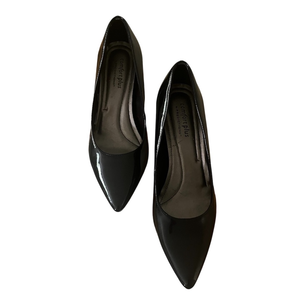 Comfort Plus by Predictions Black Patent Heels - Picture 4 of 9